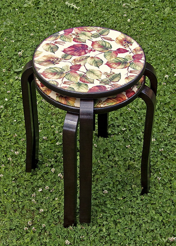 Decoupage stool