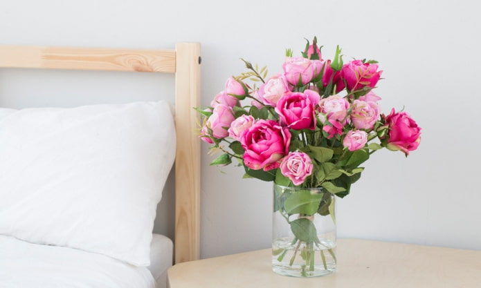 Flores en el dormitorio