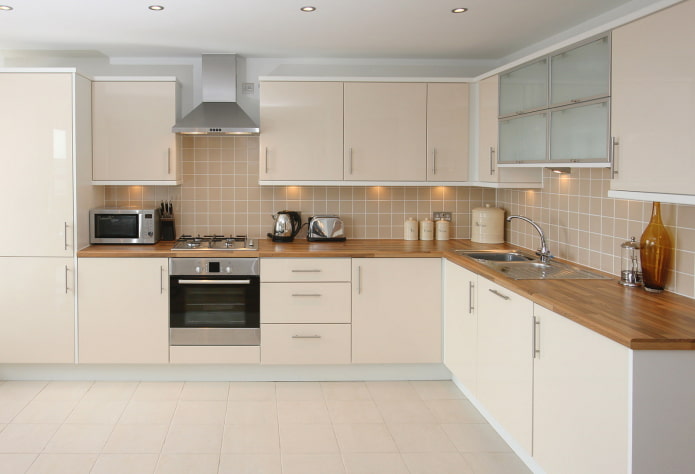 sulok ng beige kitchen