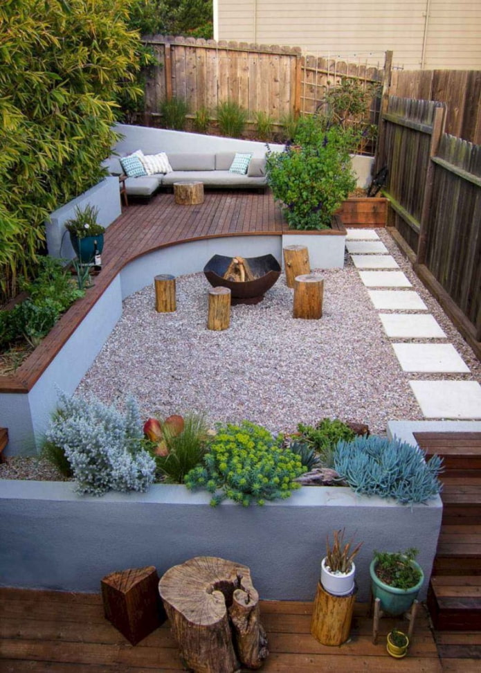 patio en la cabaña de verano