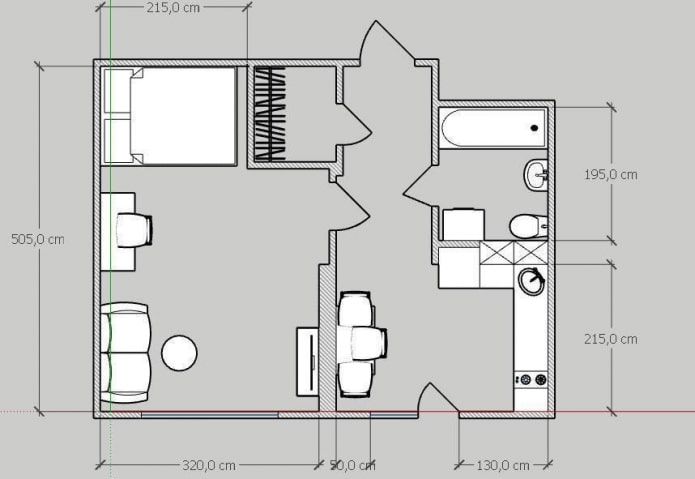 Layout pagkatapos ng pagsasaayos