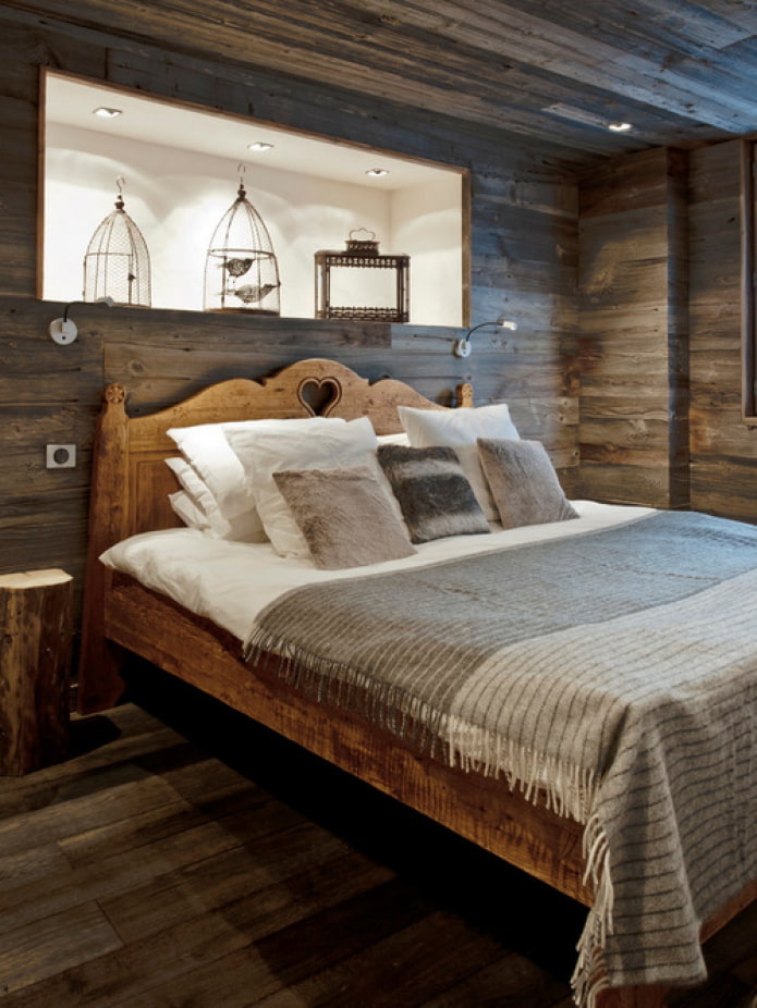 cama de madera para residencia de verano