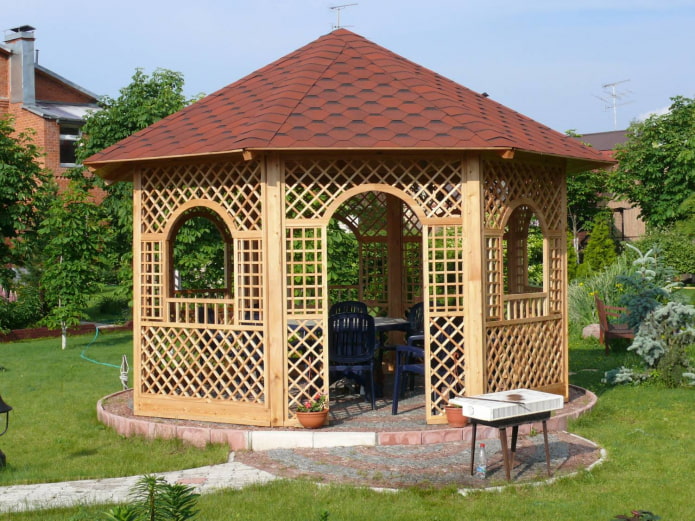 raketa gazebo sa hardin