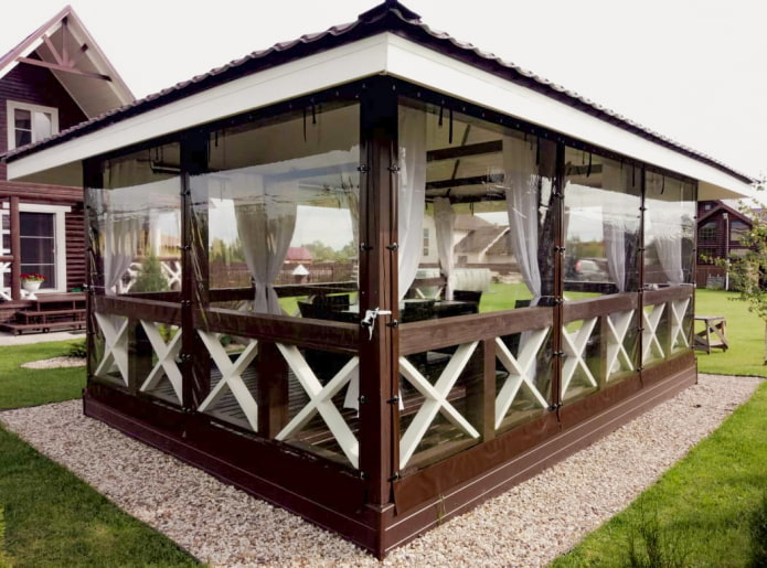 Pvc gazebo glazing