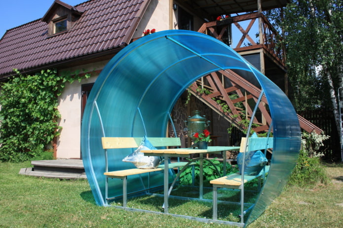 Polycarbonate gazebo