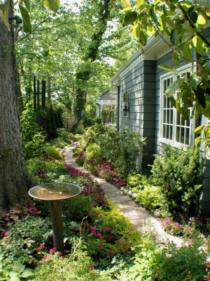 casa de verano cubierta de vegetación