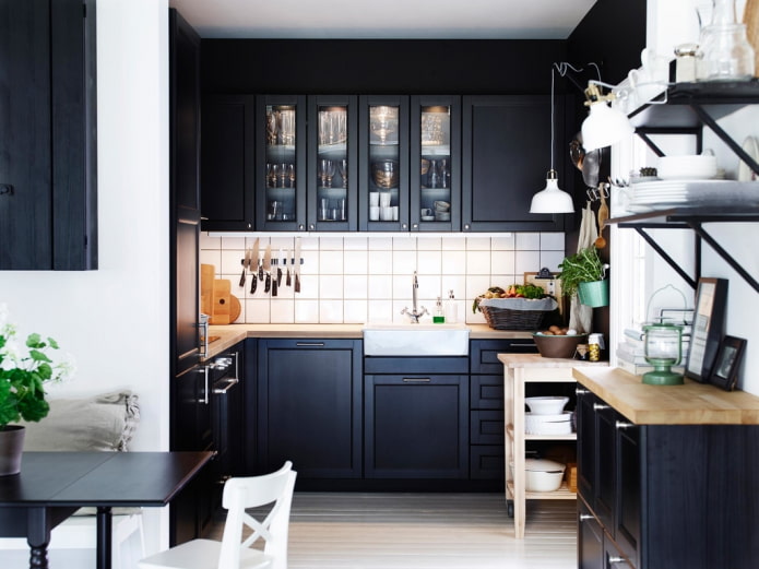 Cocina negra Ikea