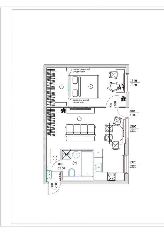 Apartamento después de la planificación