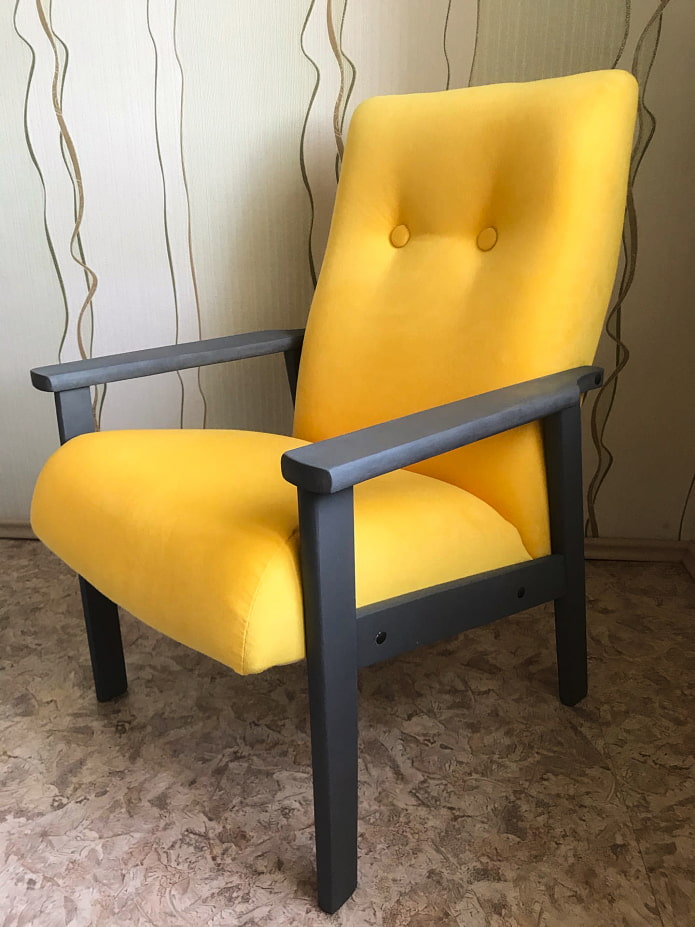 Sillón después de la modificación