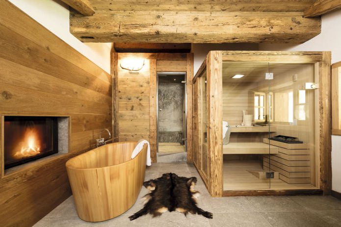 baño estilo chalet