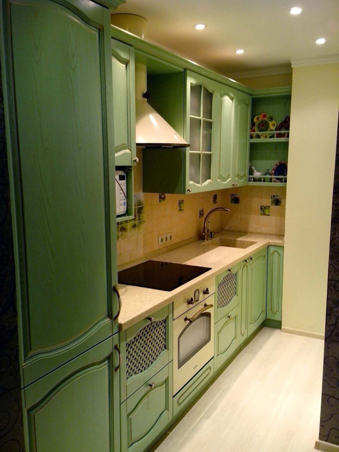 cocina verde retro