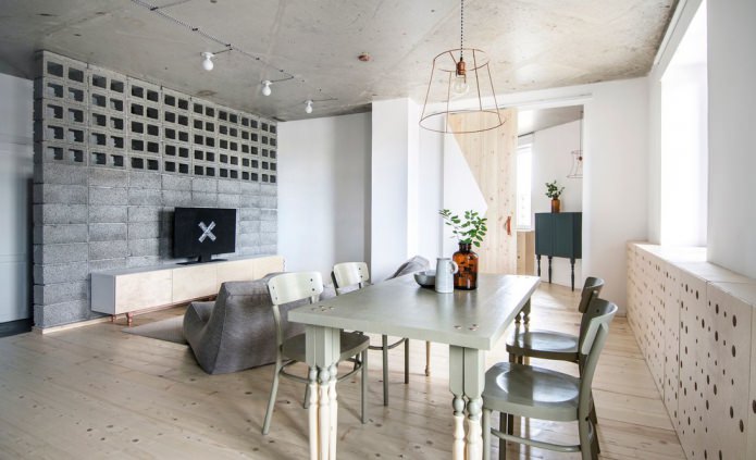 paredes blancas en una habitación estilo loft