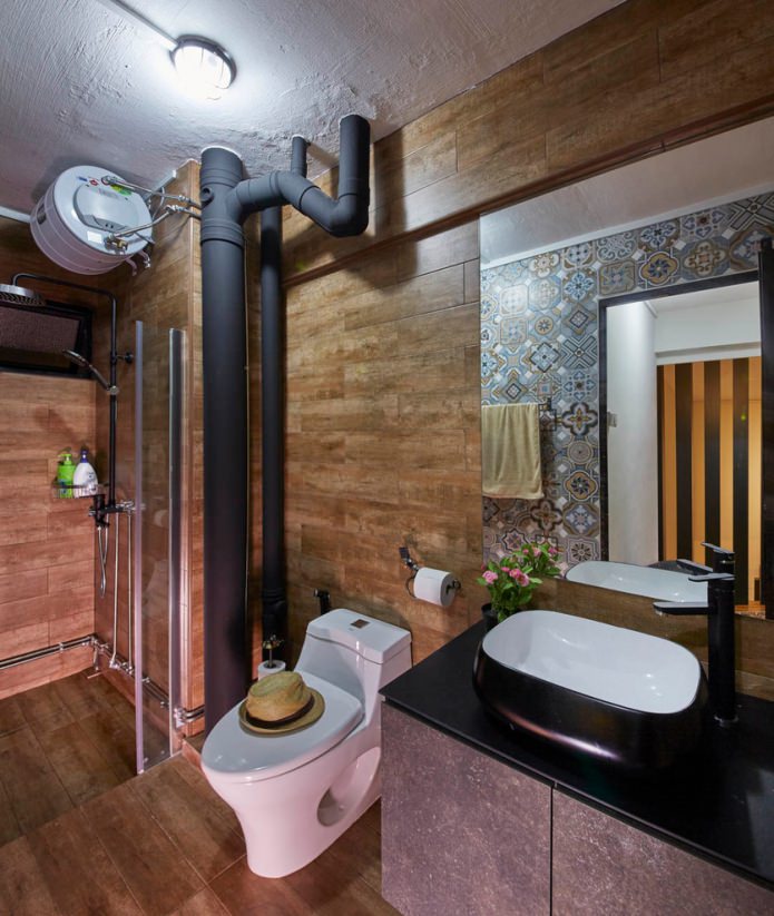 decorar un baño al estilo loft