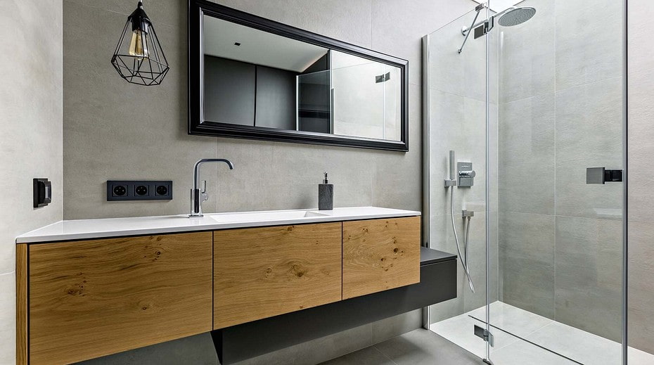 baño en estilo loft