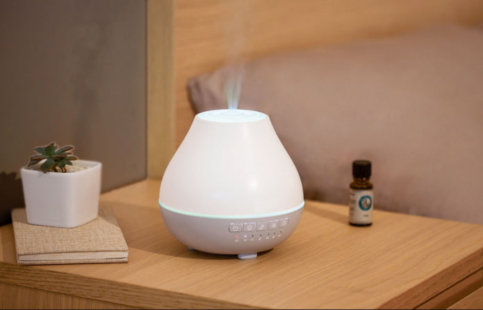 Humidificador en el dormitorio