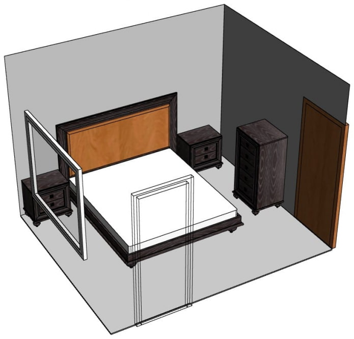 arreglo de muebles en un dormitorio pequeño