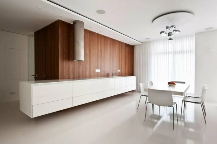 cocina sin muebles altos