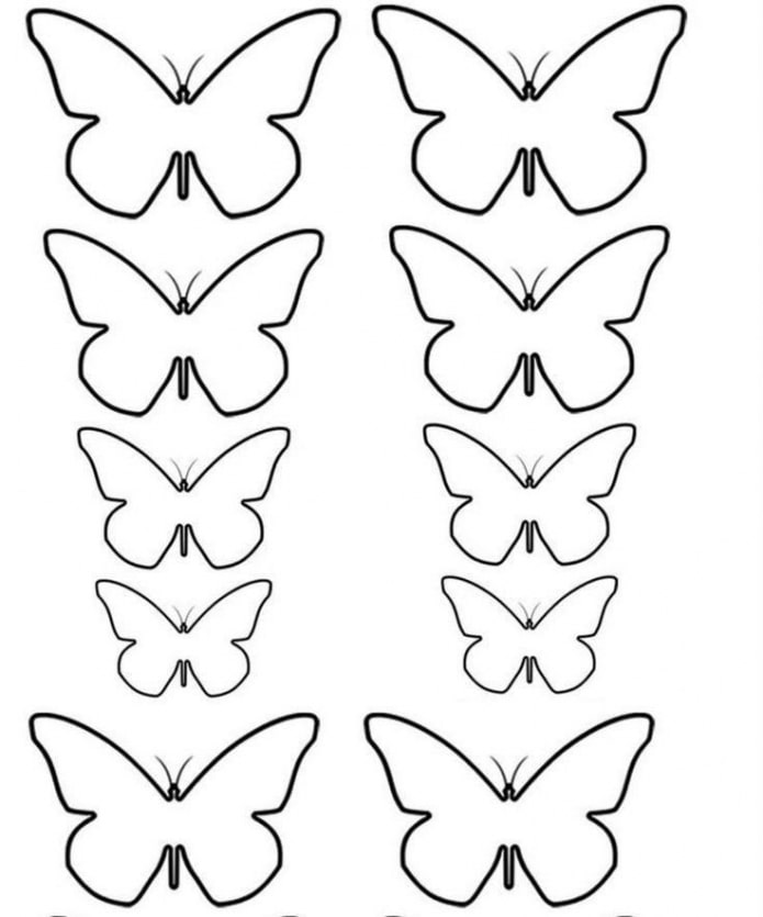 patrón de mariposas de diferentes tamaños.