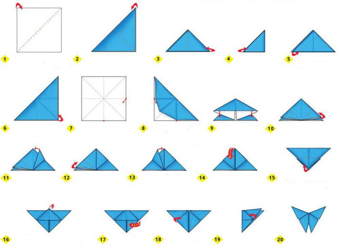 cómo doblar mariposa de origami