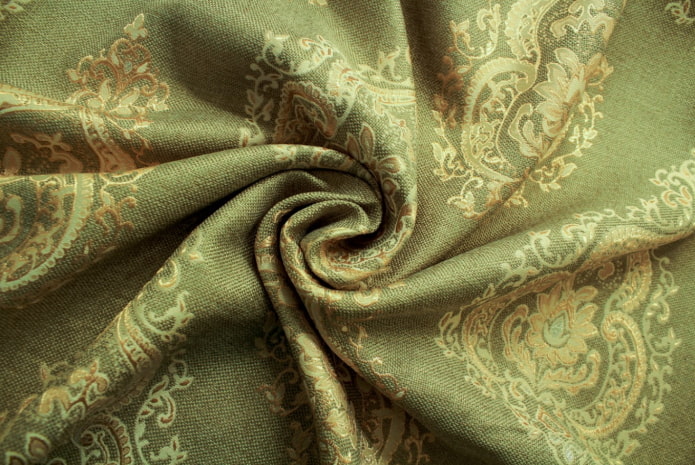 jacquard verde de los muebles