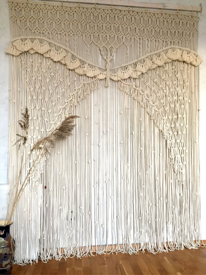 mga kurtina ng macrame