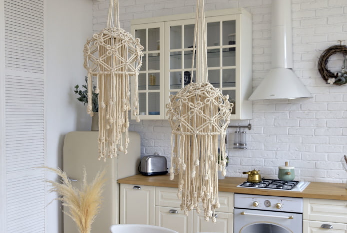 macrame lampshade