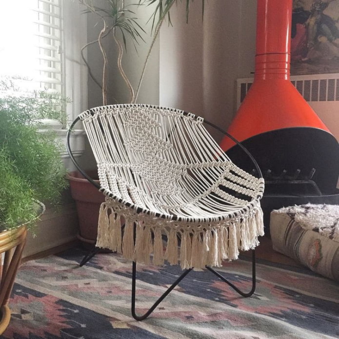 sillón macramé