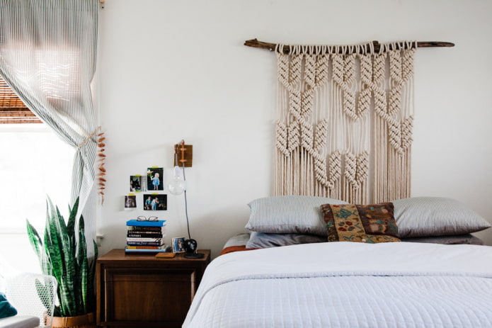 dormitorio de estilo boho