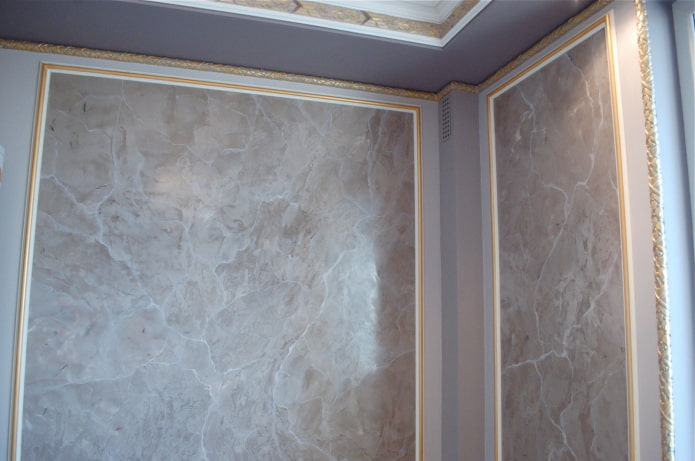 Venetian marbled plaster