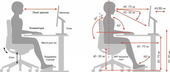 reglas de ergonomía en el lugar de trabajo