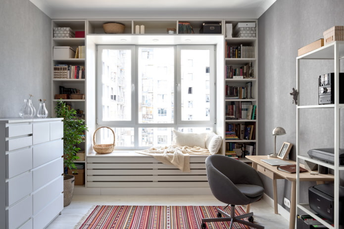 Biblioteca en el dormitorio