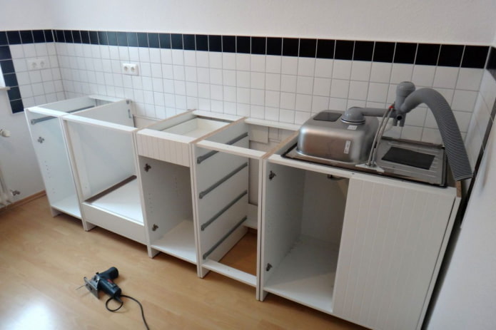 instalación de gabinetes de cocina