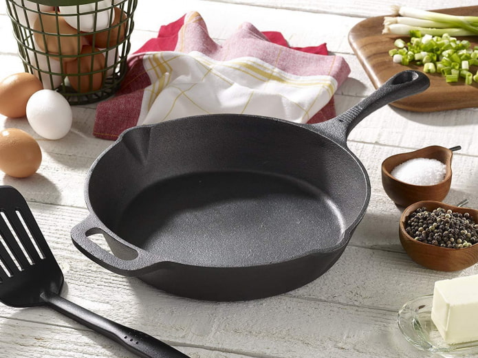 cast iron frying pan para sa induction hob