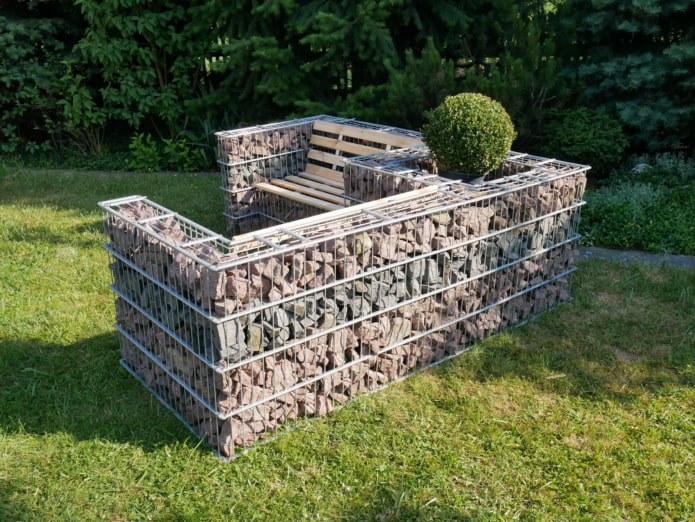 gabion bench