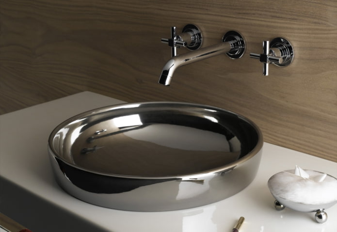 overhead steel sink