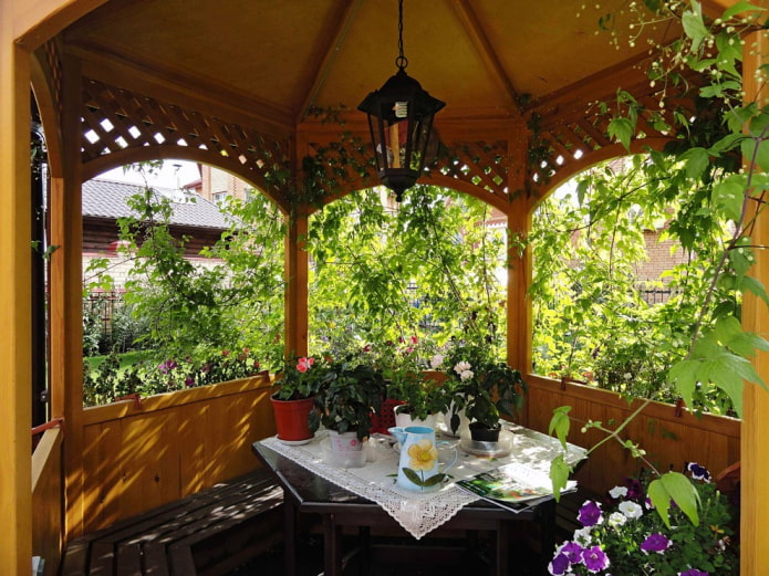 Gazebo en el interior