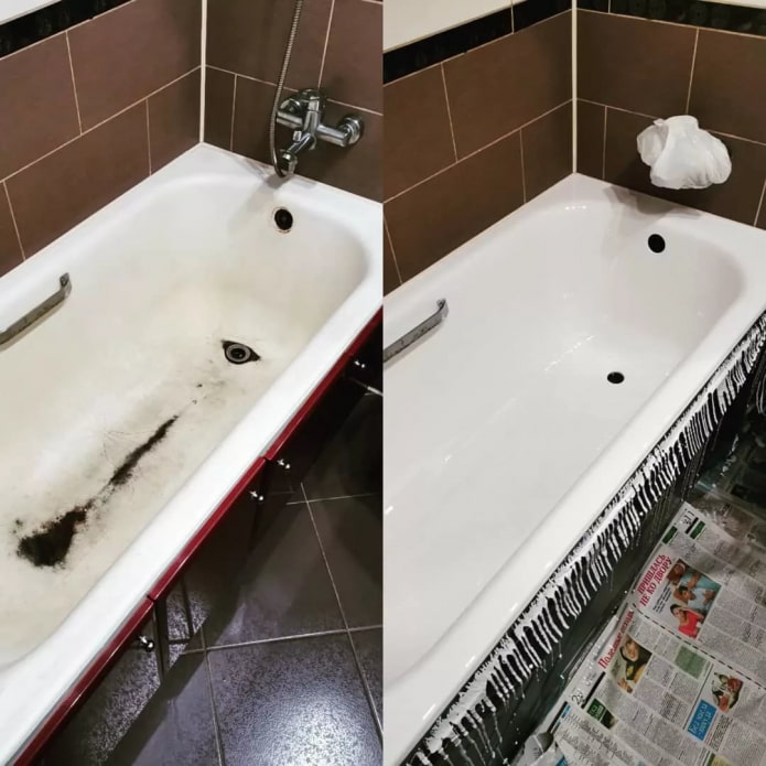 Bañera renovada