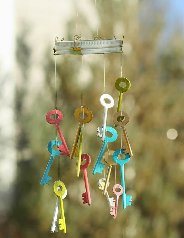 Wind chime mula sa mga susi