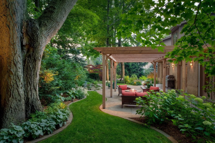 backyard seating area