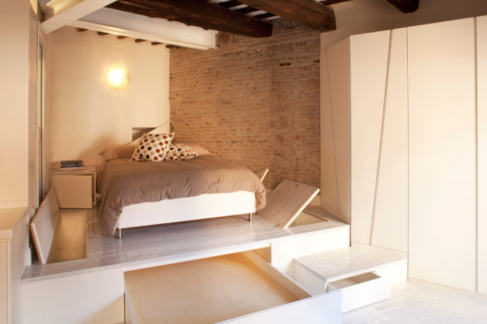 dormitorio compacto estilo loft