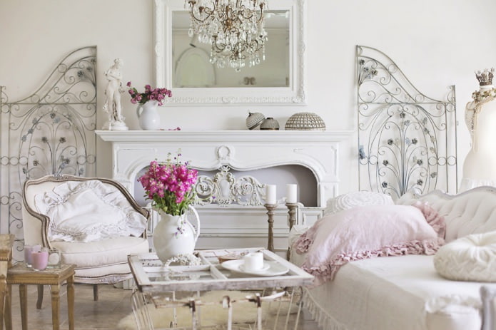 sala de estar shabby chic