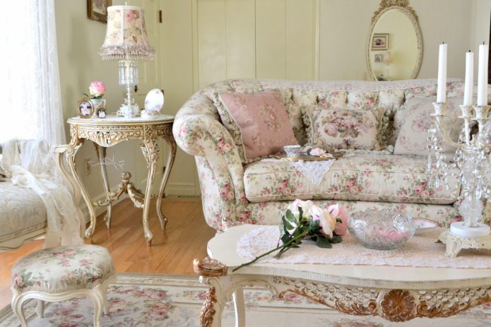 sala de estar shabby chic