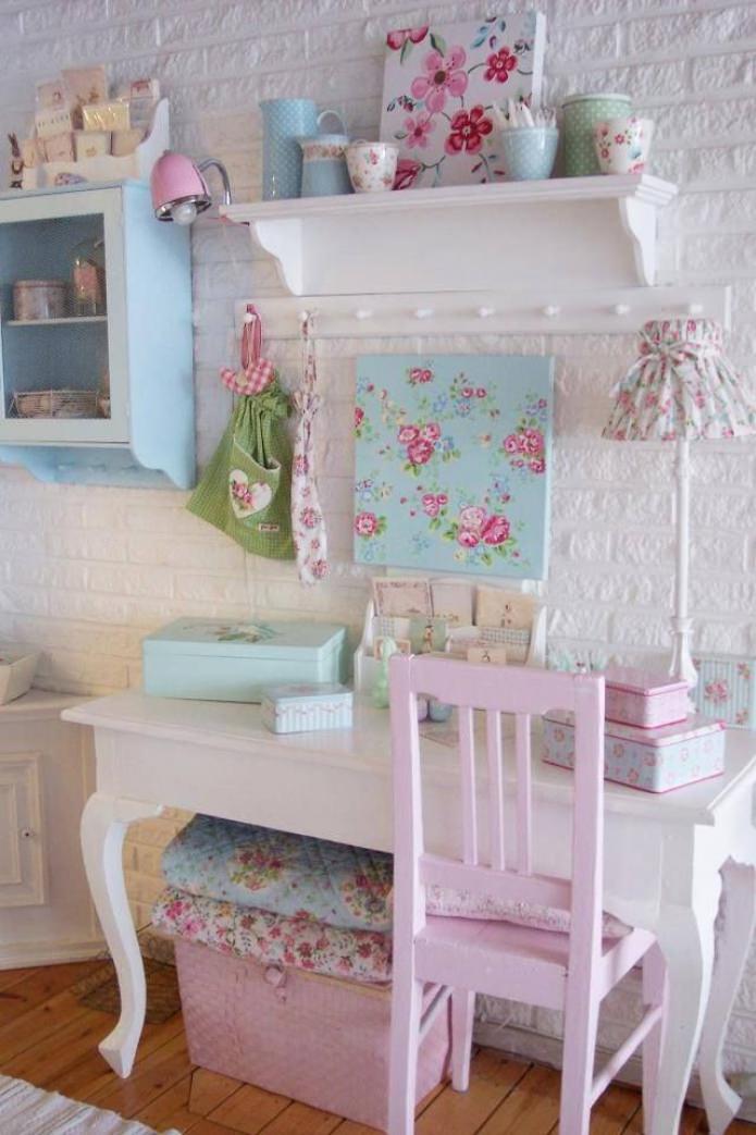 shabby chic na lugar ng trabaho