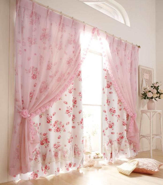 cortinas con rosas