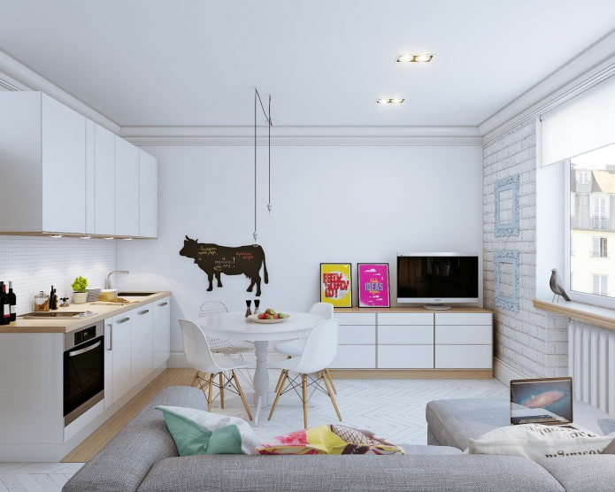 Diseño interior de un pequeño apartamento de 24 m2. metro.