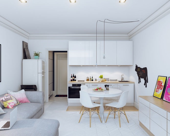 Diseño interior de un pequeño apartamento de 24 m2. metro.