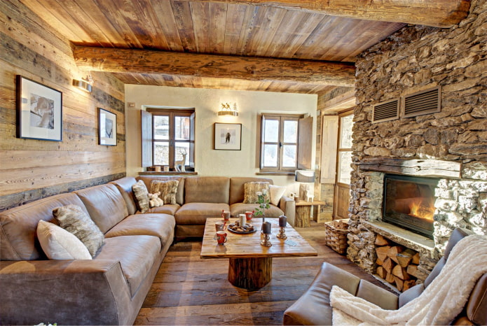 Interior estilo chalet