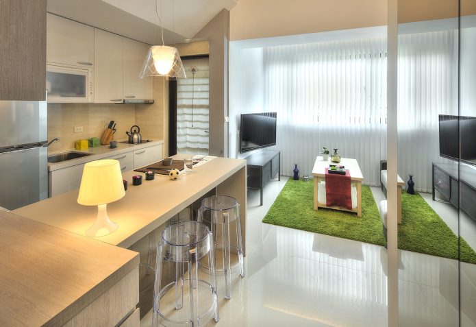 apartamento estudio de diseño de 32 m2. metro.