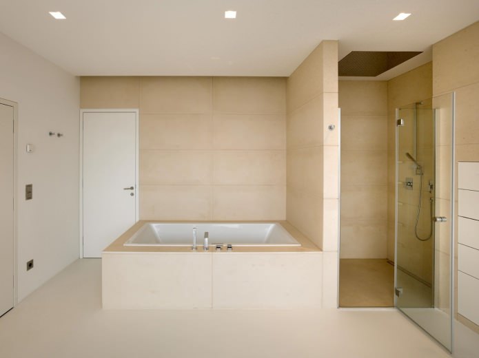 Diseño de baño beige