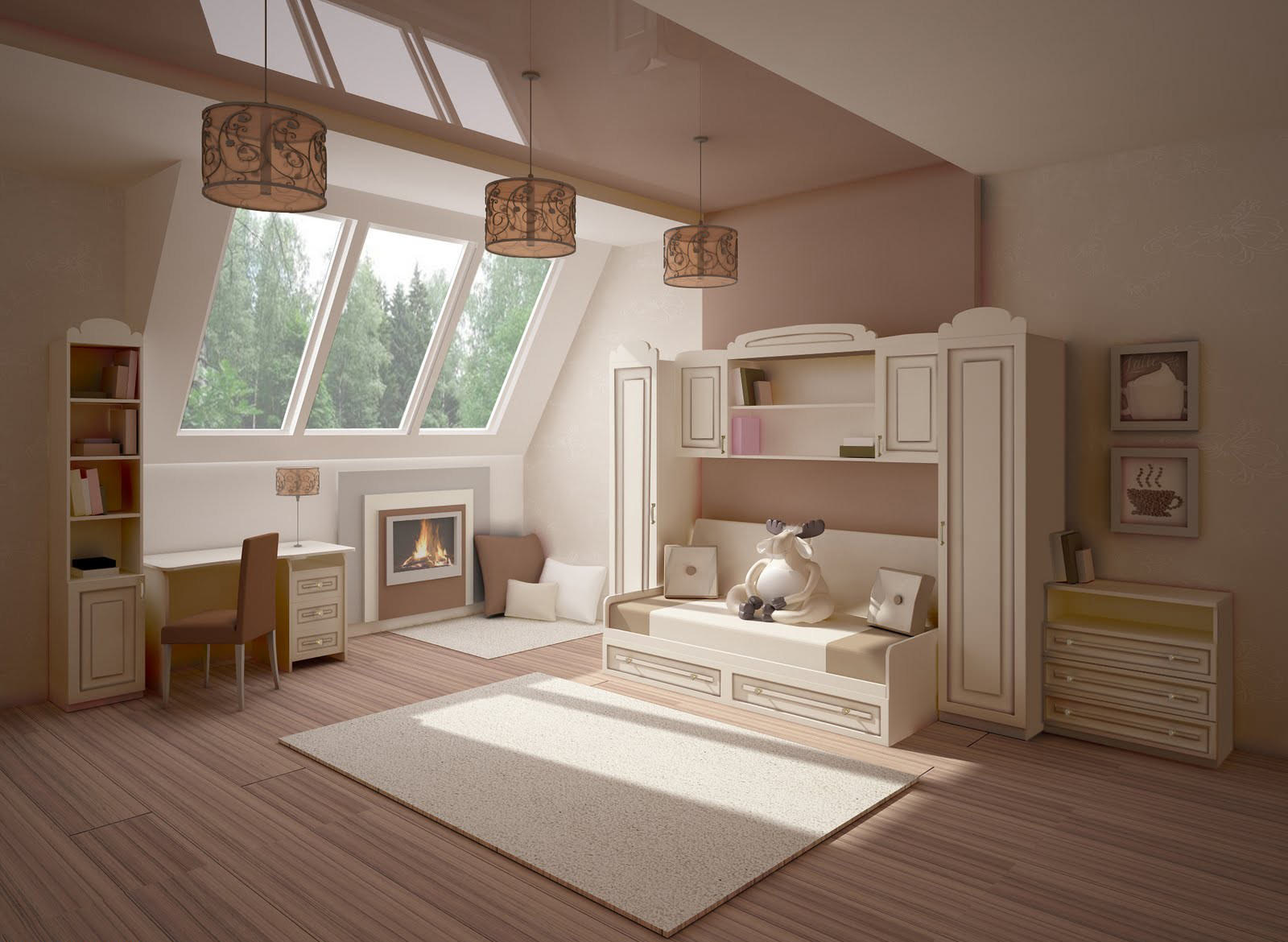 Habitación infantil beige